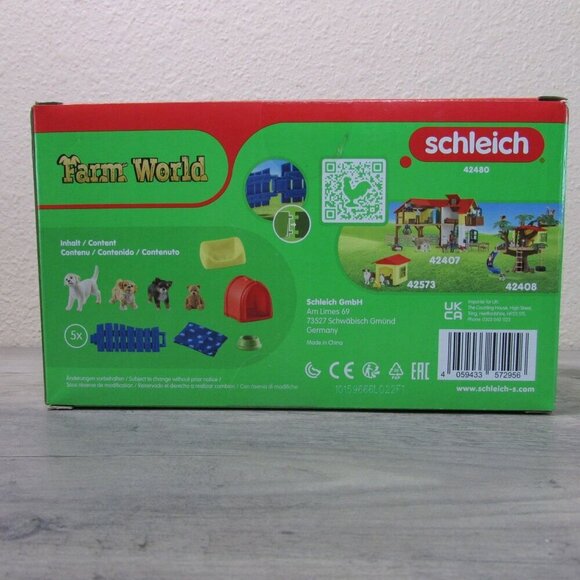 Schleich Farm World 42480 Puppy Pen Animal Play Set Educational Home School - Picture 3 of 4